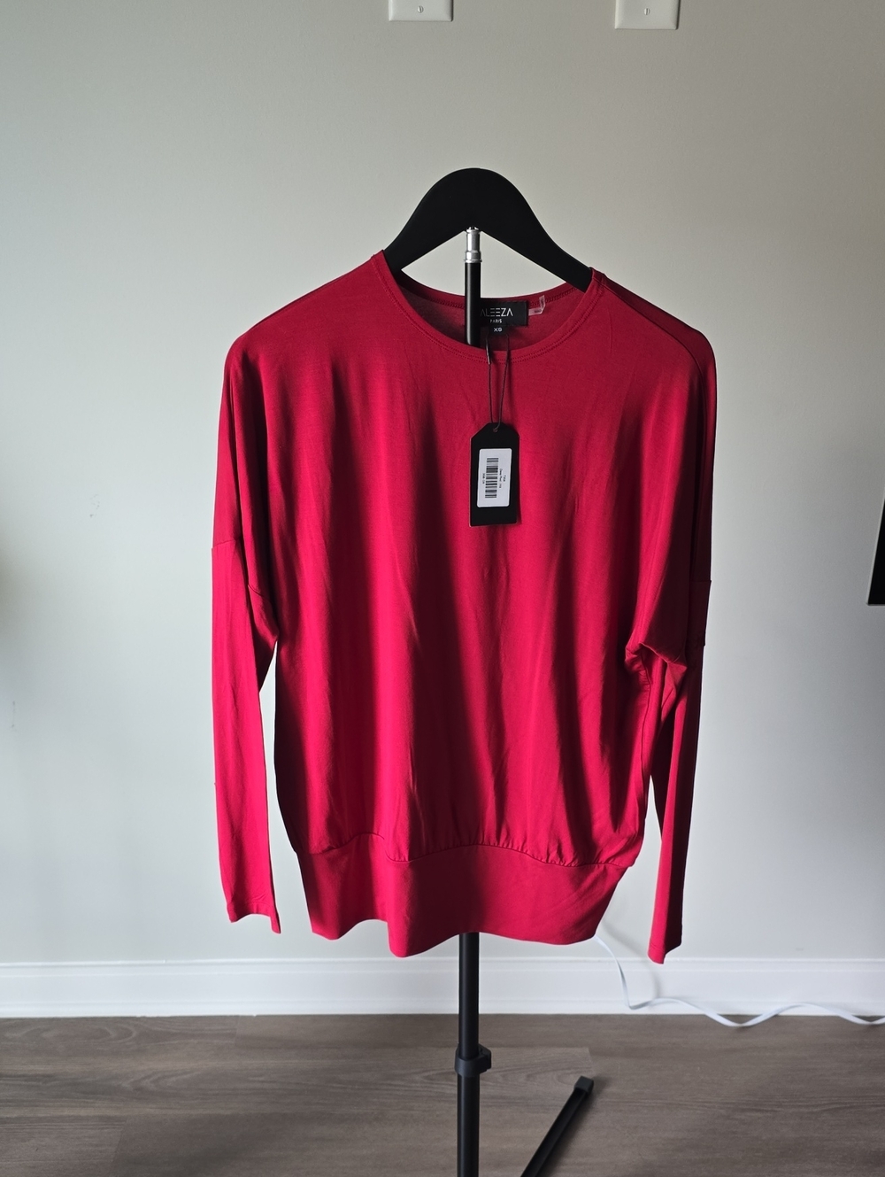 New Aleeza Paris Red Long Sleeve Top XS